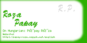 roza papay business card